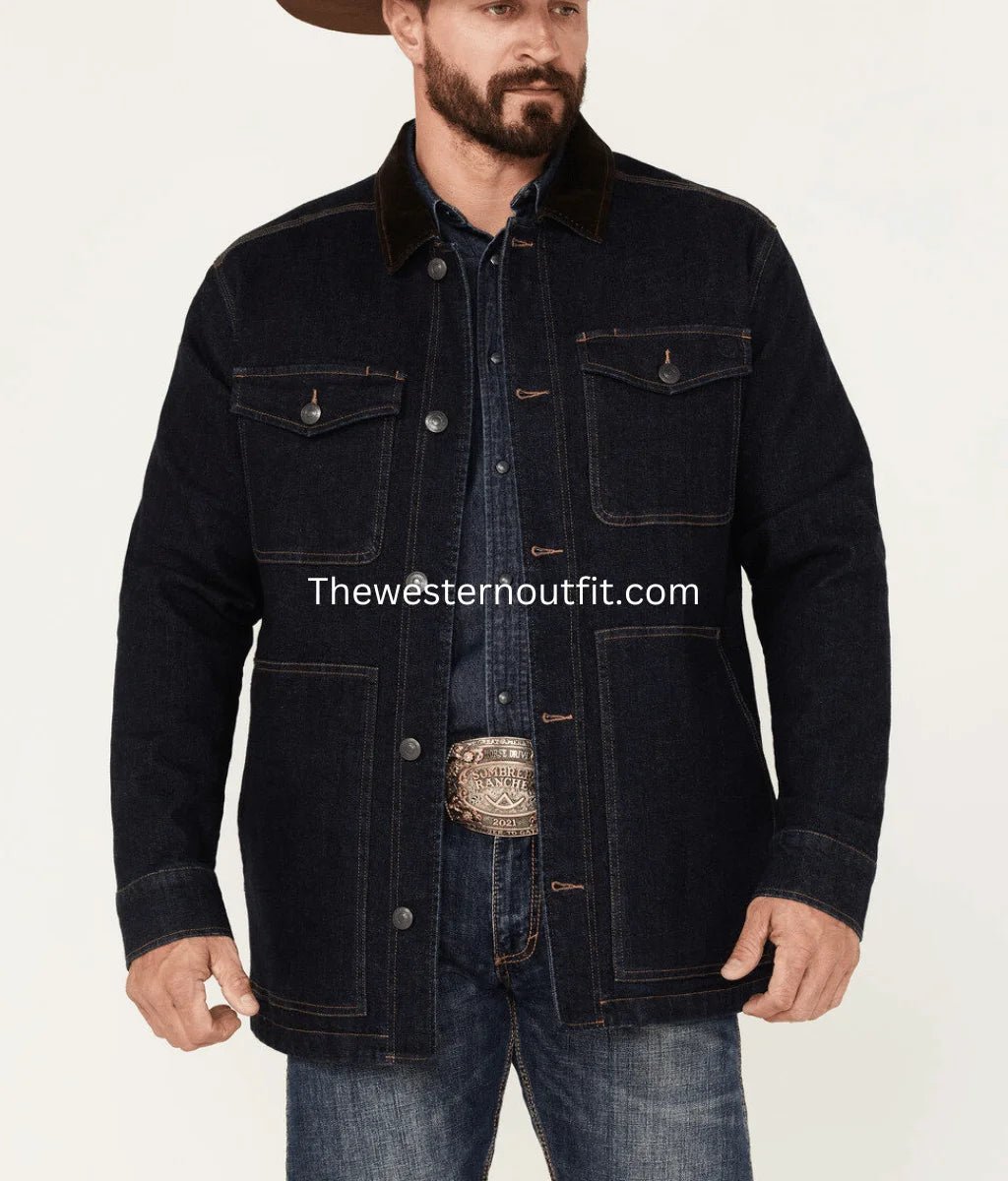 Rancher Men’s Denim Flannel Lining Jacket