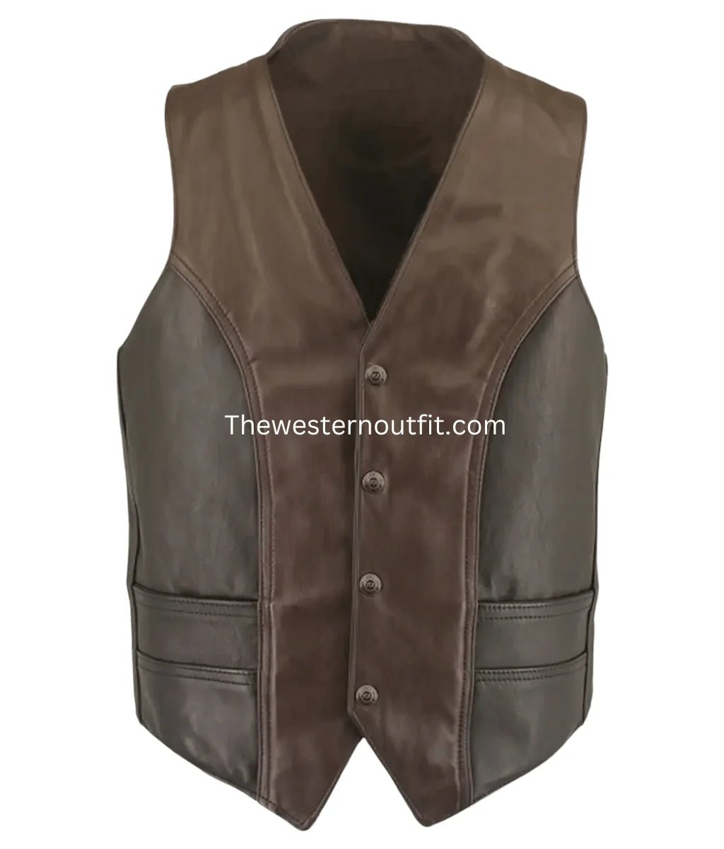Men’s Classic Vintage Western Leather Vest