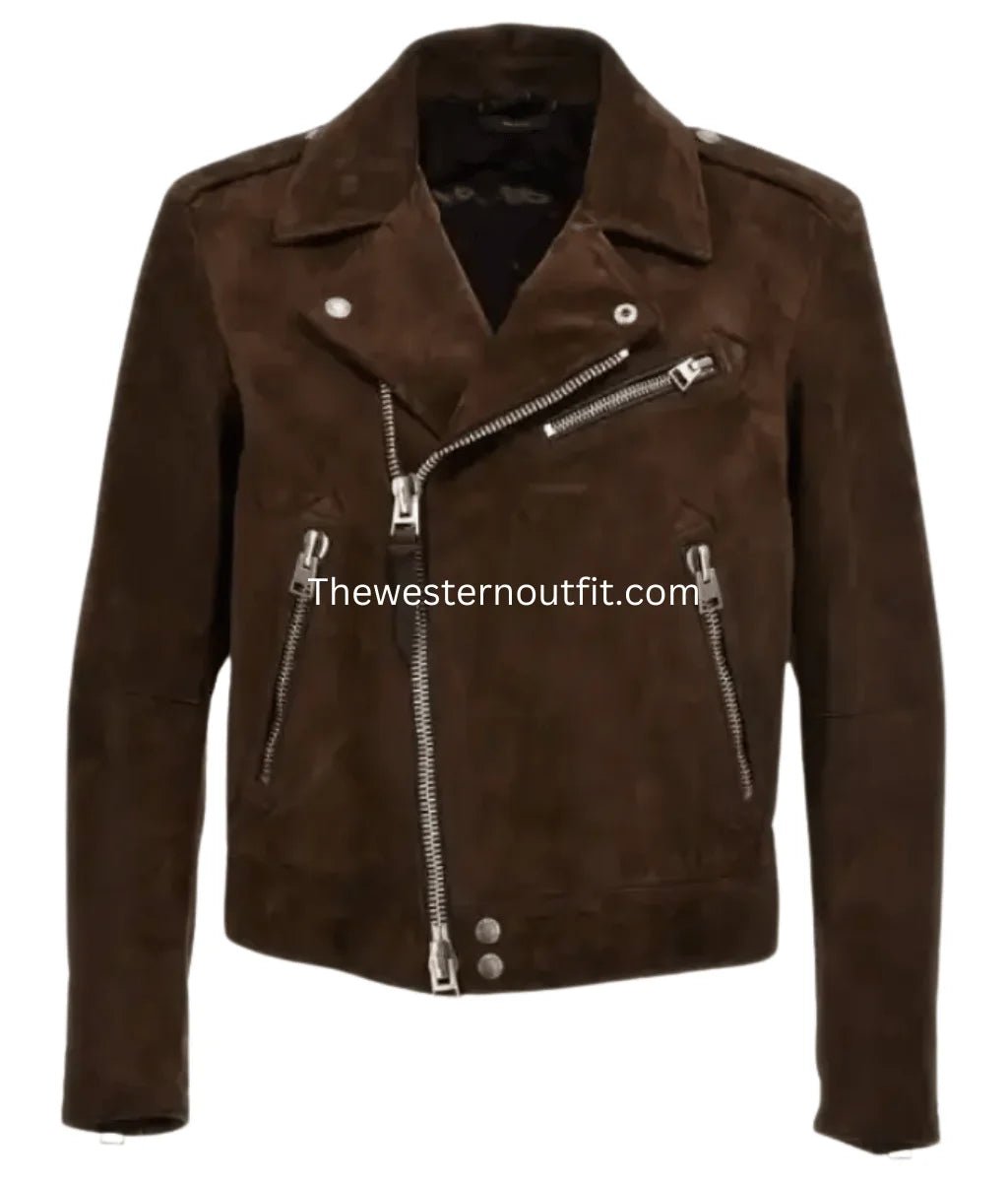 Men’s Cowboy Brown Suede Western Jacket