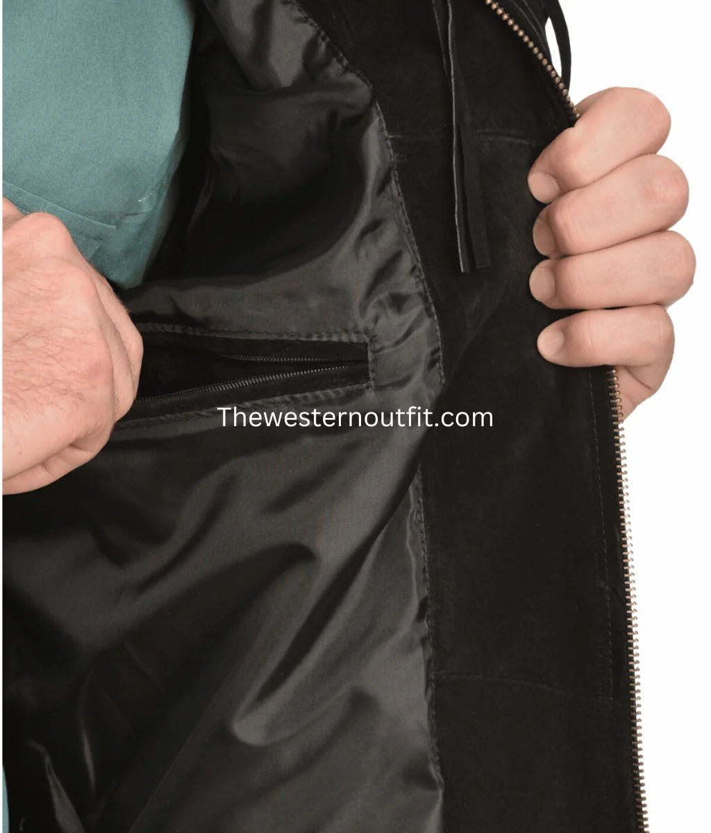 Men's Scully Boar Suede Fringe Jacket - Image 2