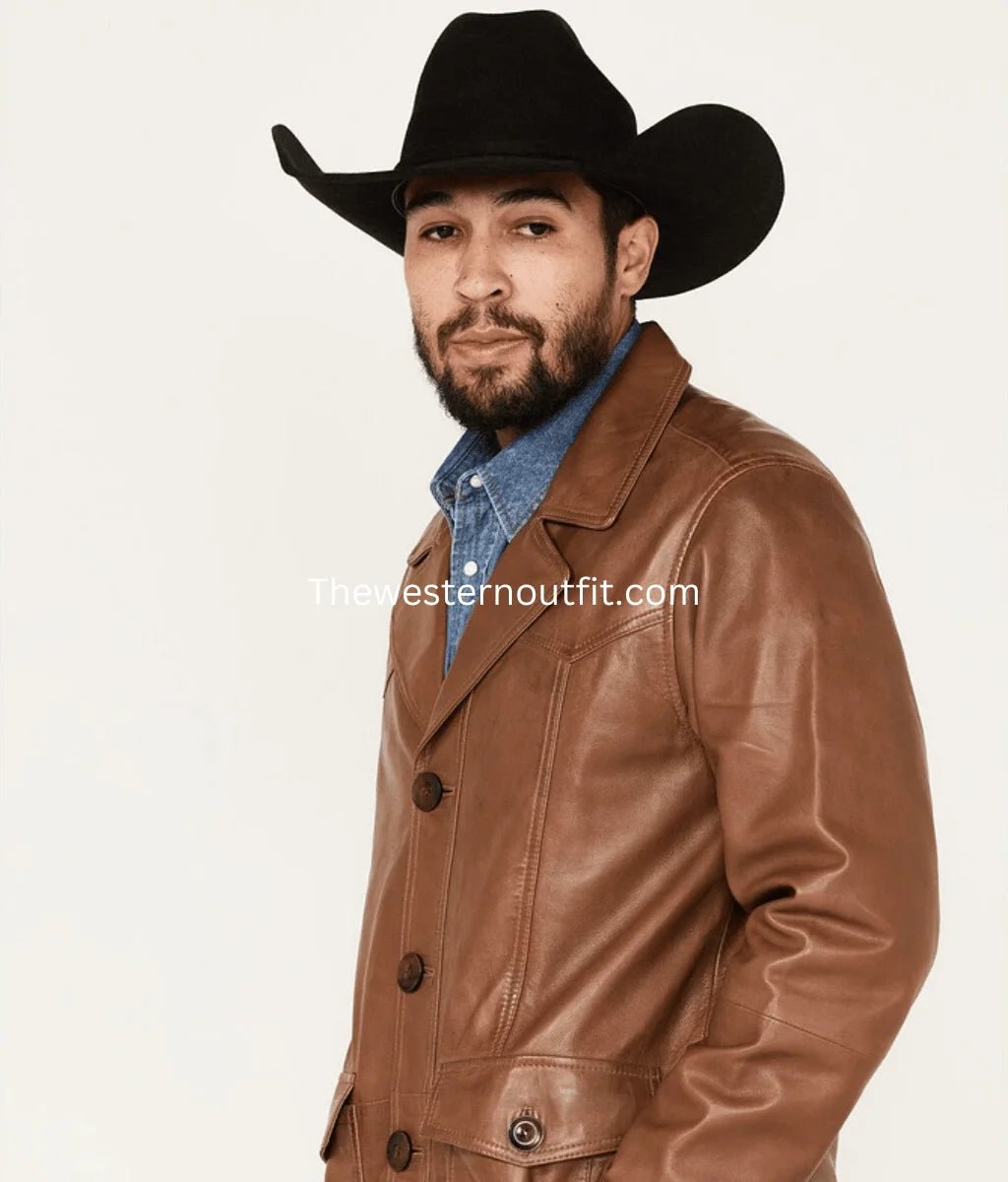 Dale Leather Field Jacket for Men – Rugged Style - Image 3