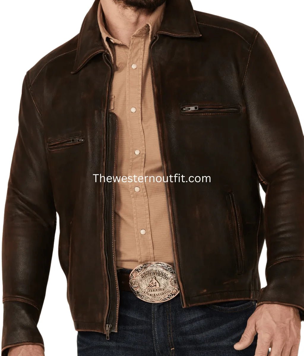 Cattle Cowhide Leather Jacket - Image 3