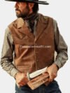 Men’s Classic Western Brown Leather Vest
