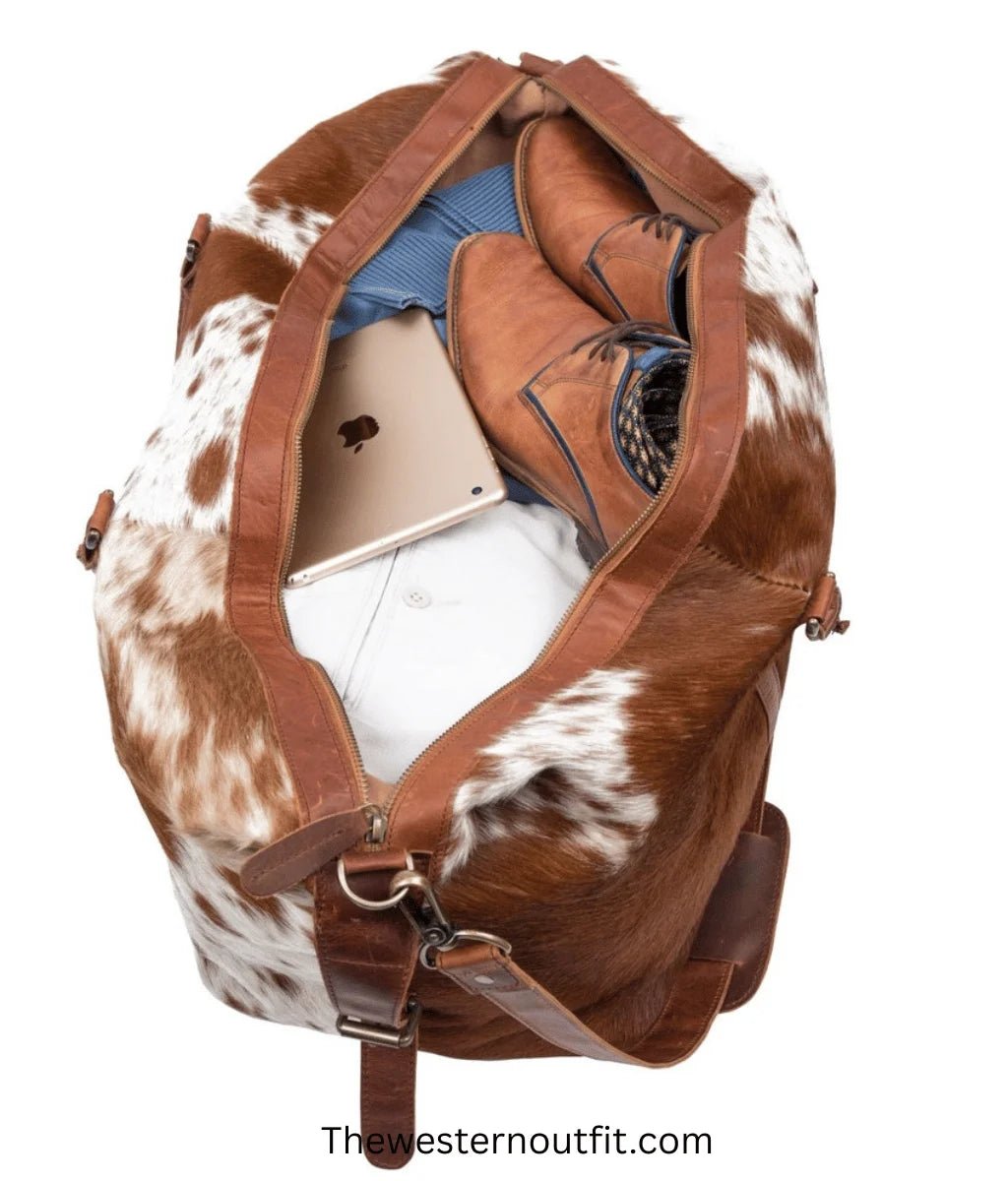 Cowhide Handmade Full Grain leather Duffle Bag - Image 6