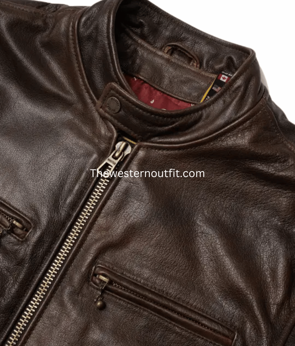 Bandera Edition Brown Leather Rider Jacket for Men - Image 5