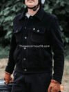 Gold Bison Collection Men’s Black Suede Jacket