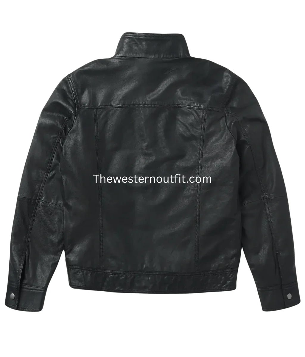 Men’s Black Genuine Leather Jacket