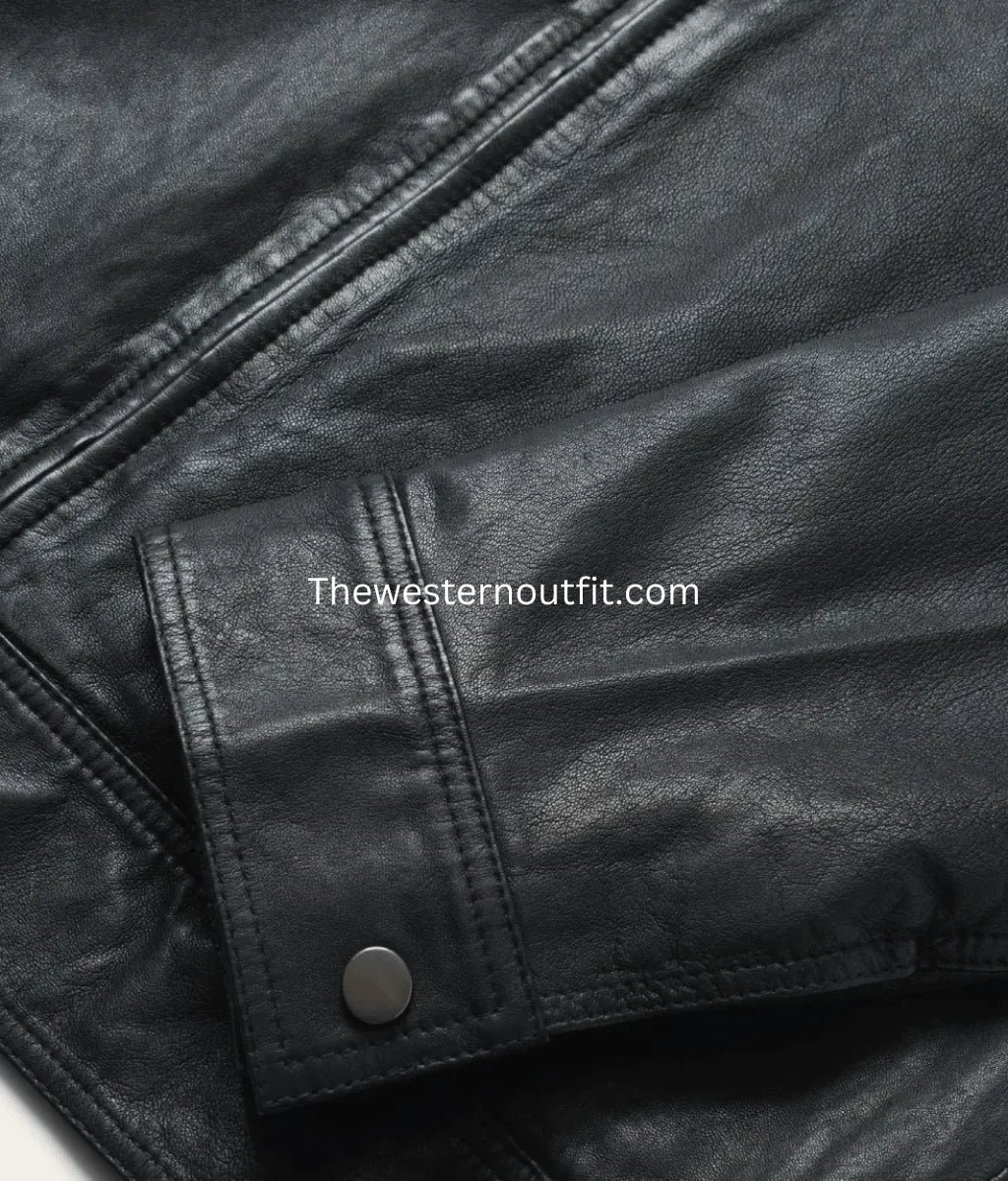 Men’s Black Jacket Leather Genuine