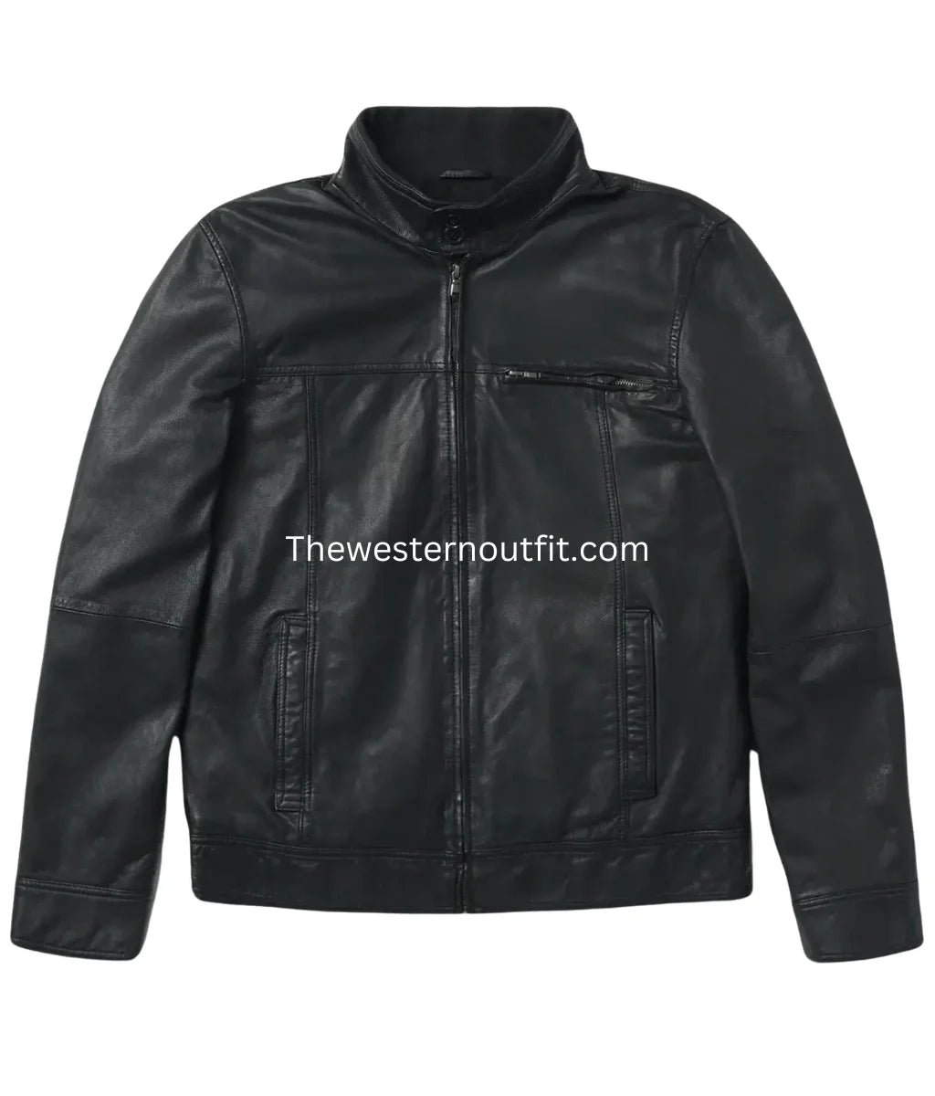 Men’s Genuine Black Leather Jacket