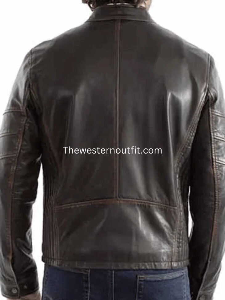 Ranch Gray Men Leather Jacket Design Premium