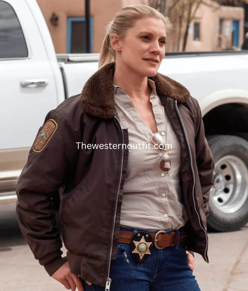 Classic Longmire Katee Sackhoff Shearling Jacket