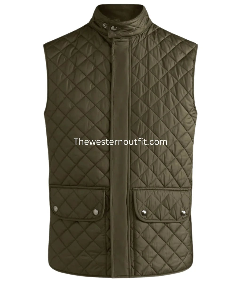 John Dutton Green Quilted Vest