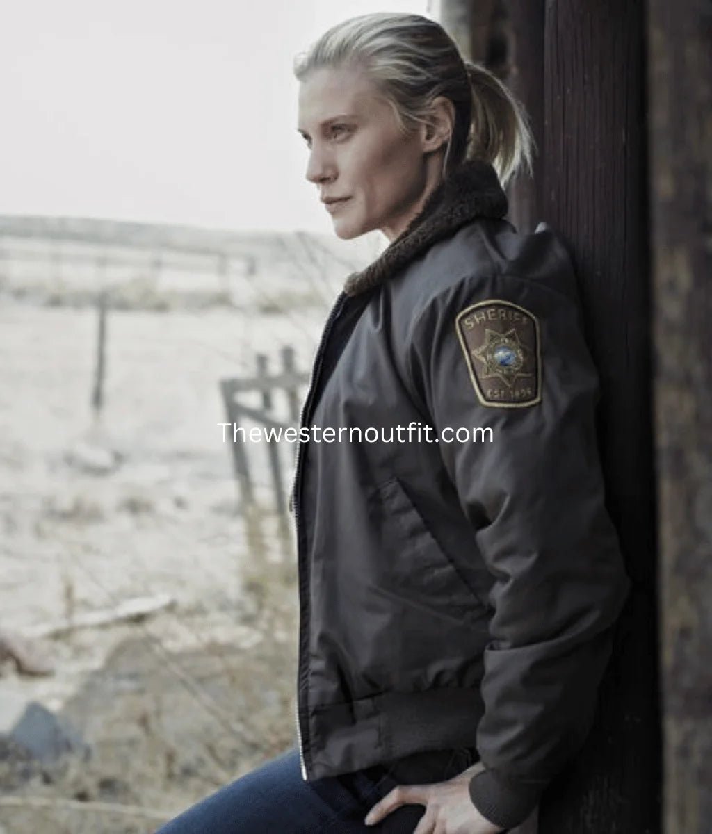 Longmire Katee Sackhoff Bomber Shearling Jacket