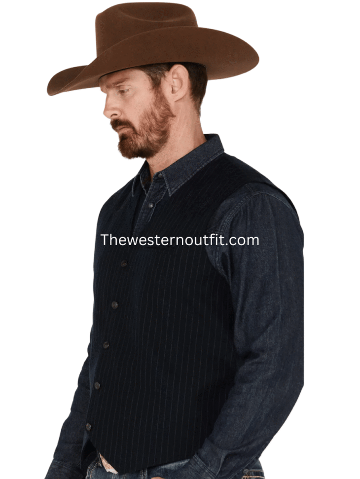 Pinstripe Capone Wool Vest